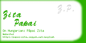 zita papai business card